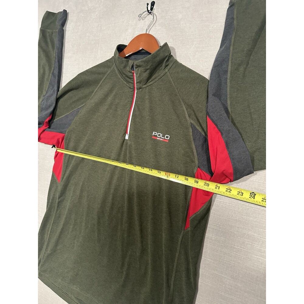 Polo Ralph Lauren Performance Sport Thermo Vent Stretch 1/4 Zip Green Large - Picture 5 of 8